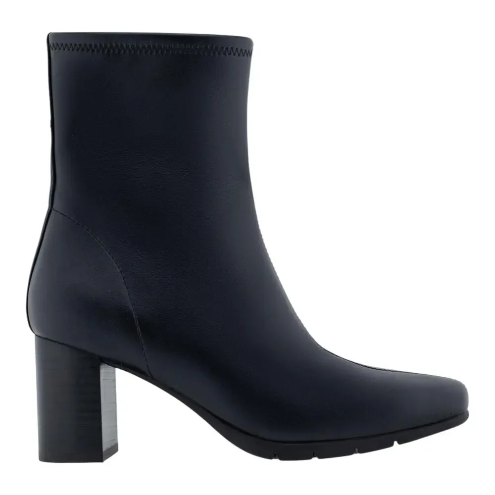 Aerosoles Women's Miley Mid Calf Block Heel Booties Black Size 6 1/2